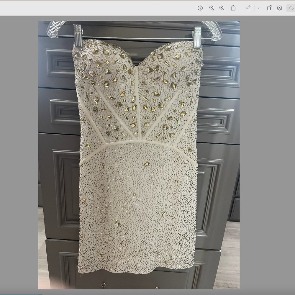 Arden B mini strapless sparkle dress gold and silver size M